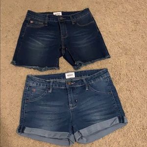 2 pairs of hudson jean shorts for $25